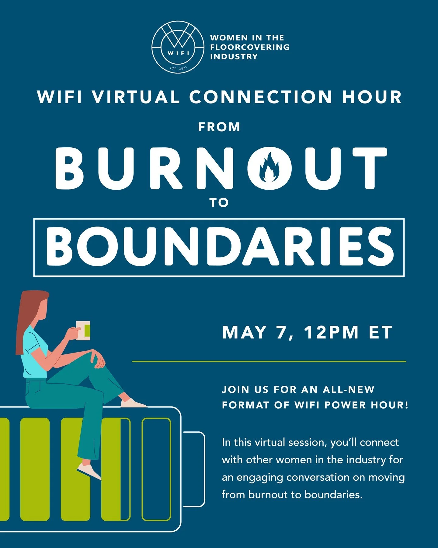 What if burnout isn&rsquo;t the end, but a turning point?💬✨

Join us for WIFI Connection Hour: From Burnout to Boundaries &mdash; a refreshed take on our Power Hour designed to spark real conversations and meaningful connections.

🗓 Thursday, May 7