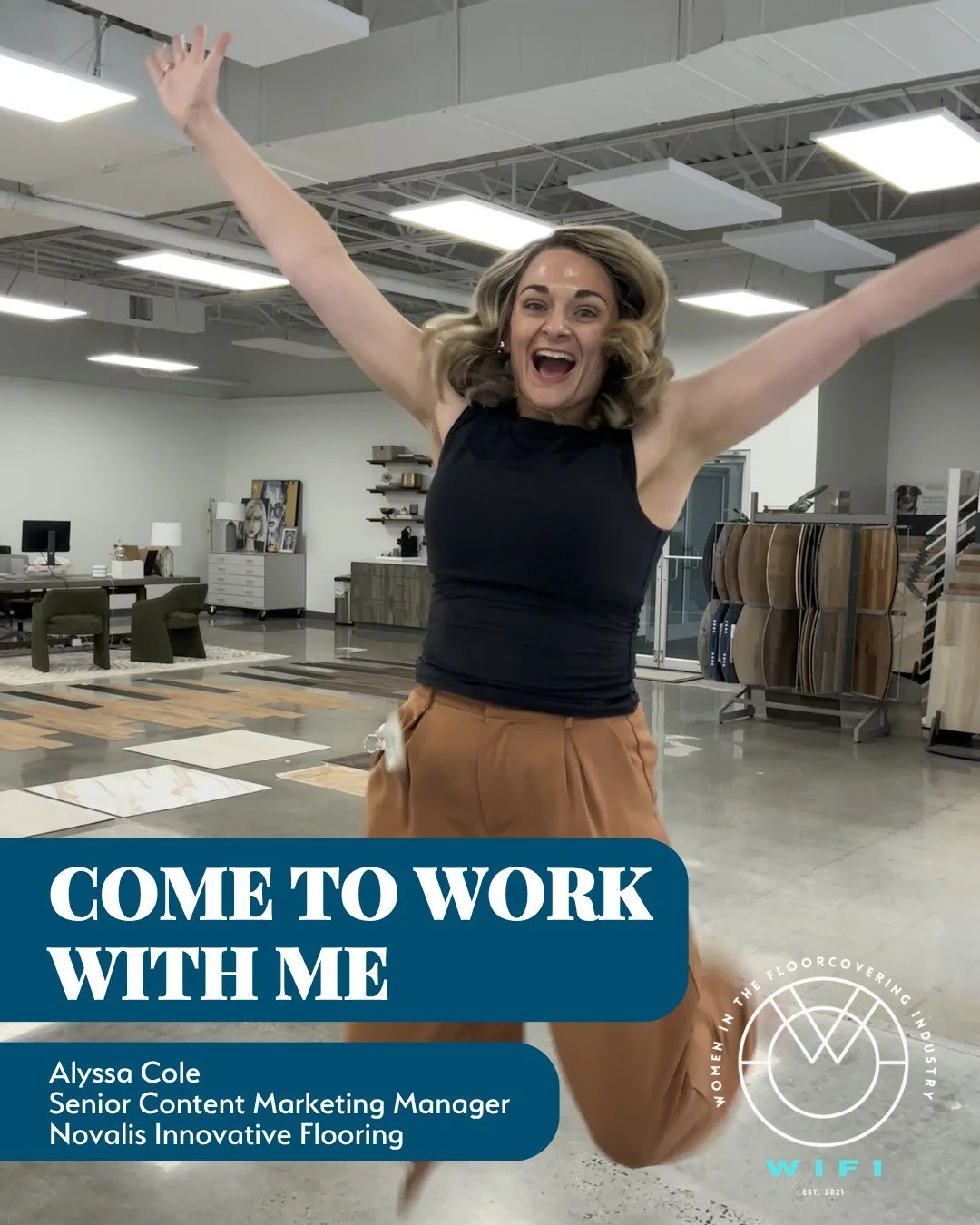 Come to Work With Me!

Meet Alyssa Cole, senior content marketing manager at @novalis_innovative_flooring. A Kennesaw State University alum, working mom, and flooring professional with over a decade of experience, Alyssa is proof that growth and moth