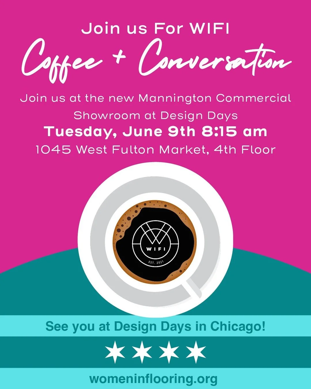 Start your Design Days morning with WIFI! ☕✨

Join us for Coffee &amp; Conversation at the Mannington Commercial booth as we gather with industry peers to connect, exchange ideas, and share what&rsquo;s ahead for WIFI in 2026. From educational progra