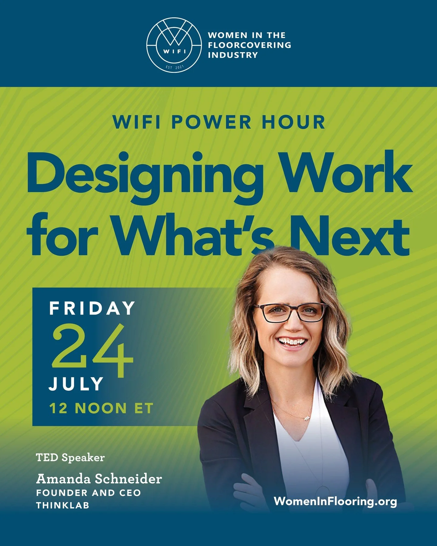 The workplace is changing. Are we changing with it?

Join Amanda Schneider, TED Speaker and Founder &amp; CEO of @thinklab.design, for a powerful conversation on what today's workforce is really looking for and how organizations can build cultures th