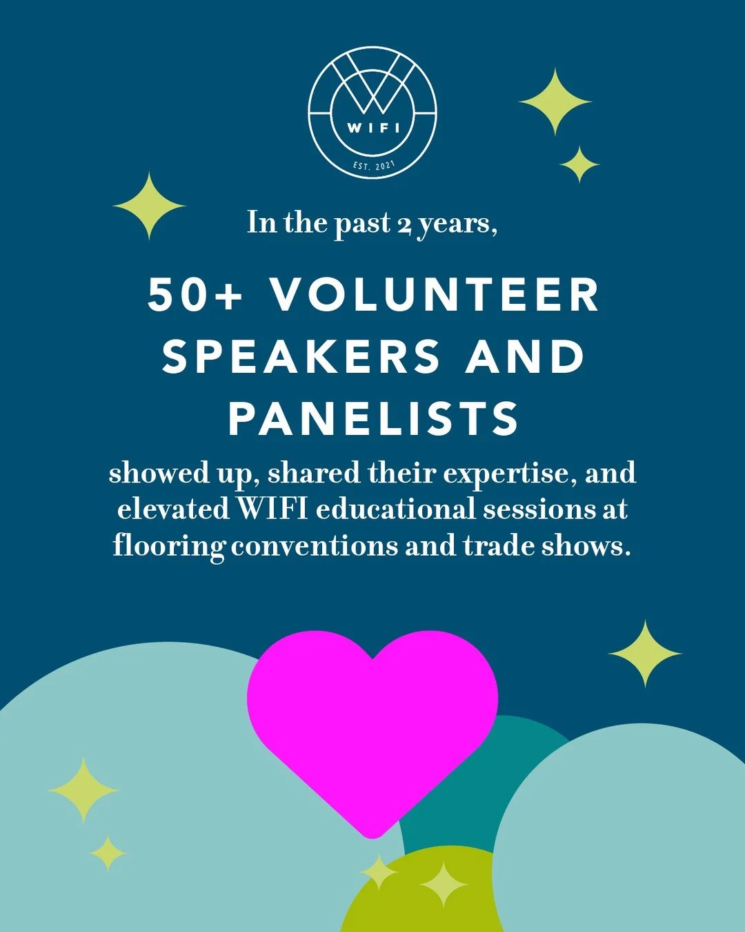 WIFI is powered by people who are willing to show up and share what they know. 💜

Over the past two years, more than 50 volunteer speakers and panelists have given their time, shared their experiences and helped create meaningful conversations for w