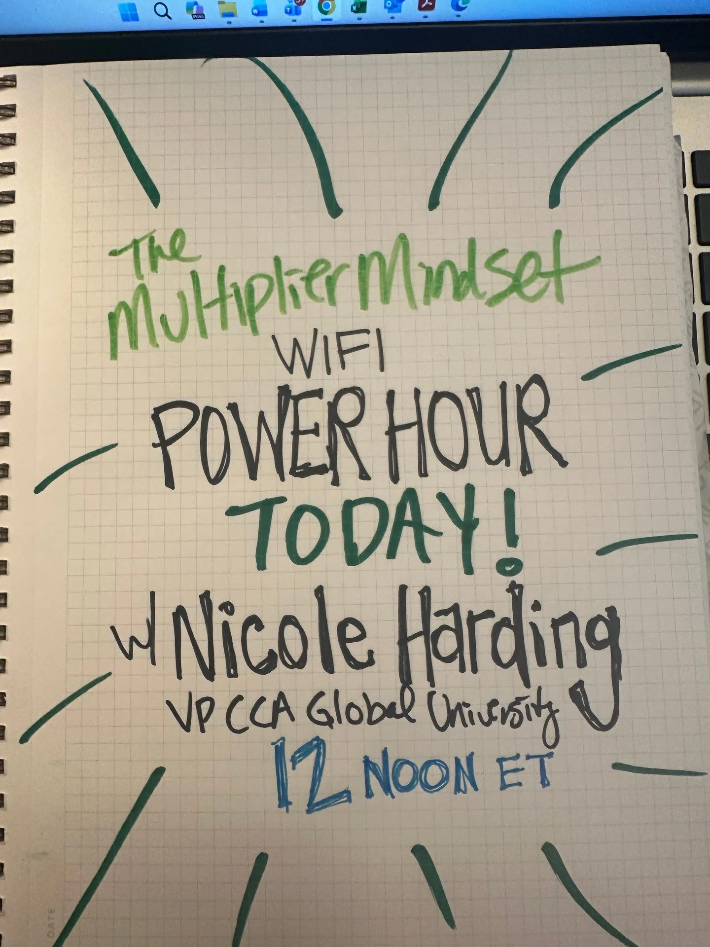 The content person not here today, so here is your Power Hour reminder: 

Join us at 12 noon ET Dalton time, 11 AM Alabama time, 9 AM Cali time. 

Nicole is AWESOME. 

Link in bio &amp; stories

PS Happy Birthday Maddie
