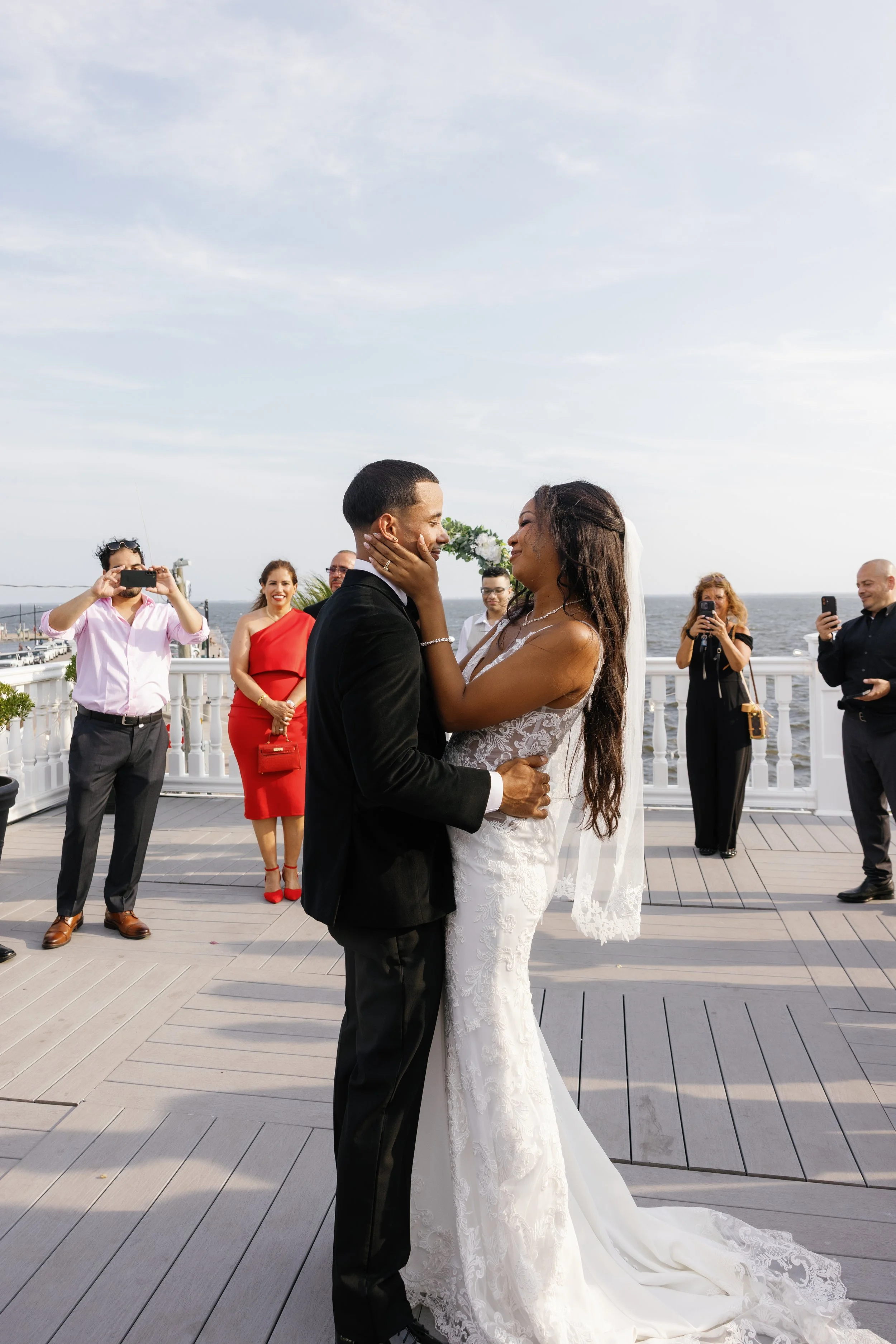 Micro wedding on the water.