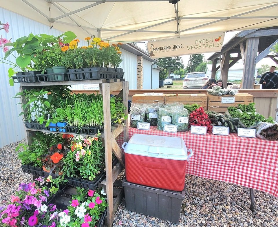 Leoville Farmer's Market today, 8 - 1. 

Radishes, cukes, lettuce, spinach, salad mix, and homemade ranch dressing. Also, an assortment of flowers and veggie plants!