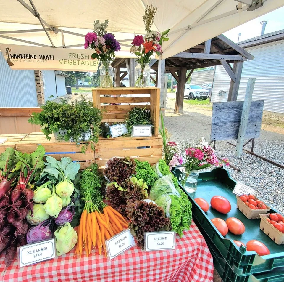 We're here at Leoville Farmer's Market from 8 to 1. Great selection of fresh produce here today!
