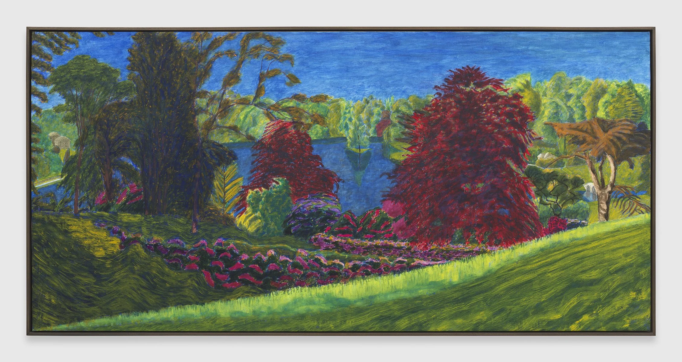 Adrian Berg, "Stourhead, 21st August," 1992, Oil on canvas, 47 1/2 x 96 1/2 in. (120.7 x 245.1 cm)