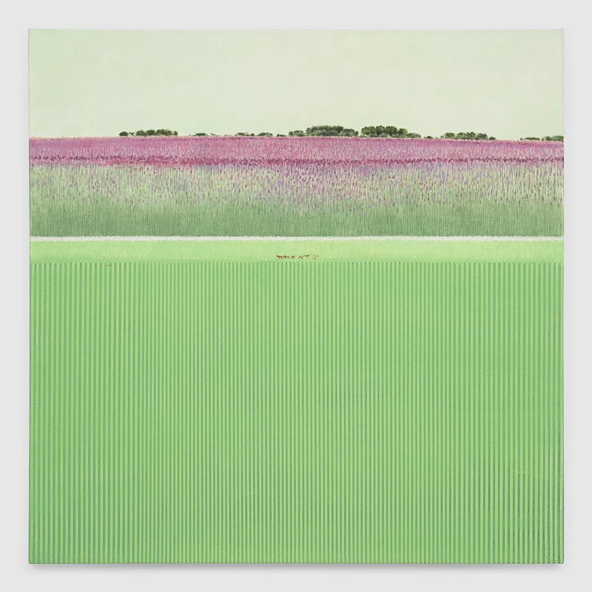 "Sound of Nature," 2021, Oil on canvas, 24 3/4 x 24 3/4 in. (63 x 63 cm)