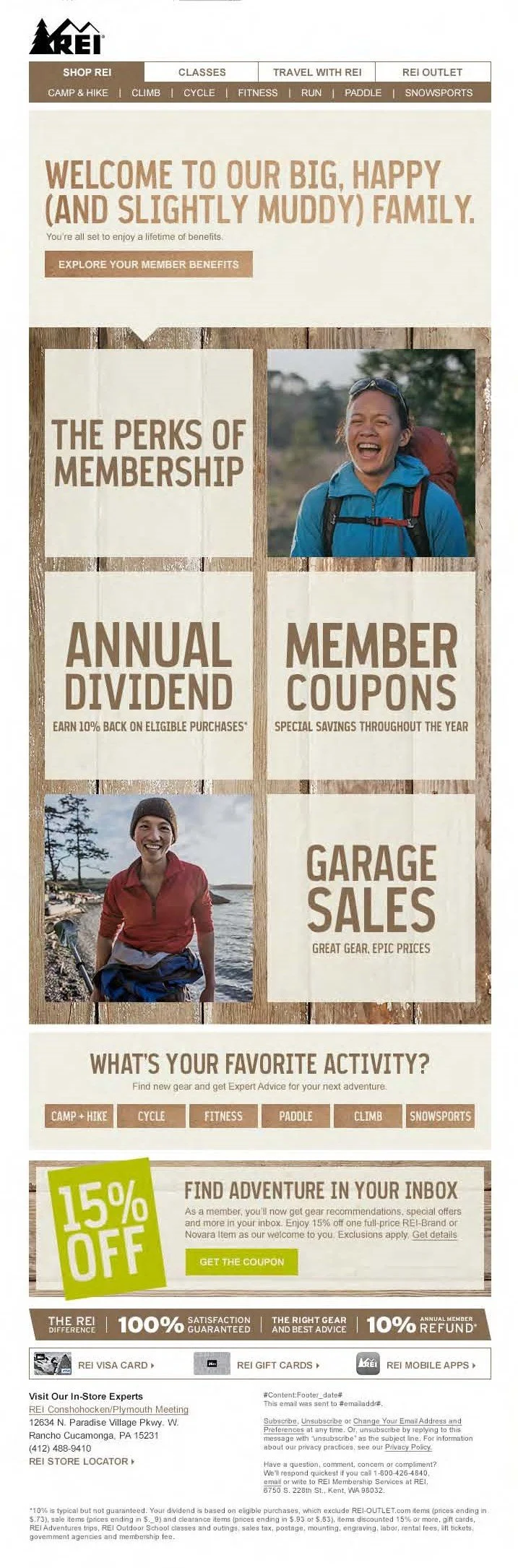 REI membership ad campaign