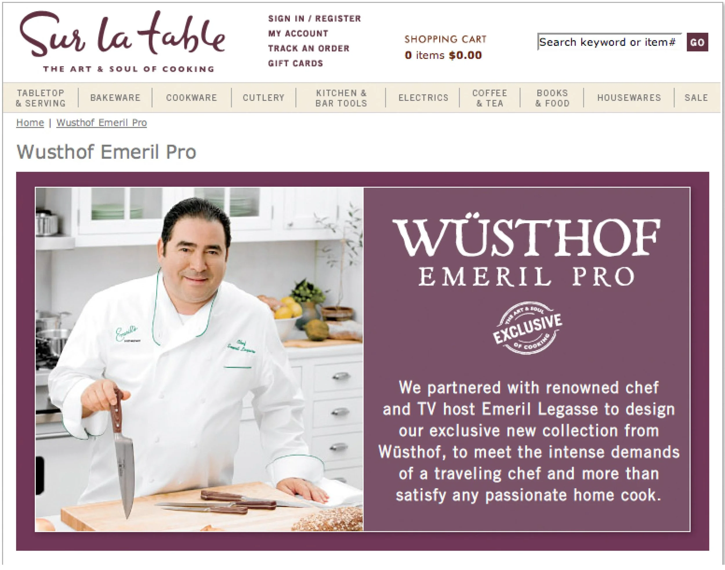 Sur La Table Landing Pages