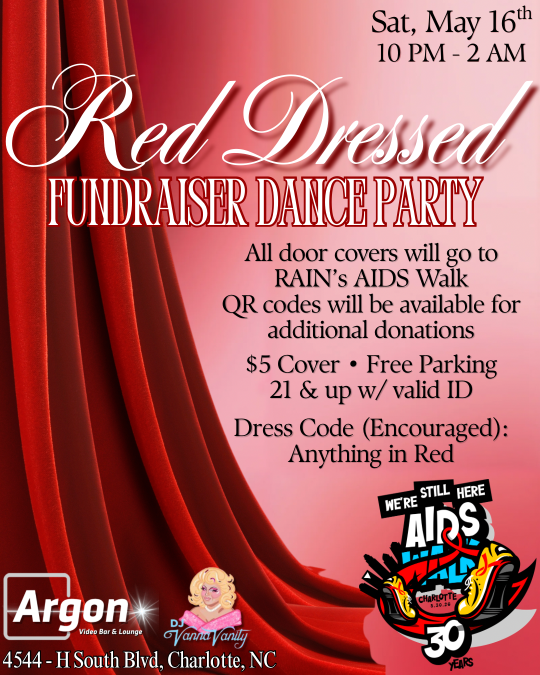 Red Dressed Fundraiser Dance Party