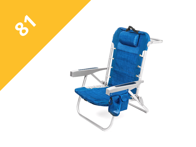 Beach Chair Homevative Tall Back With Cooler Storage Folding