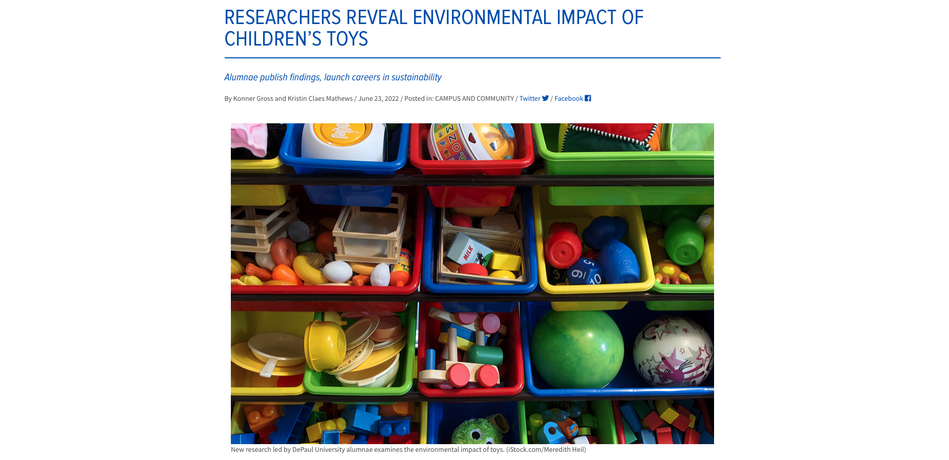 Researchers Reveal Environmental Impact of Children's Toys