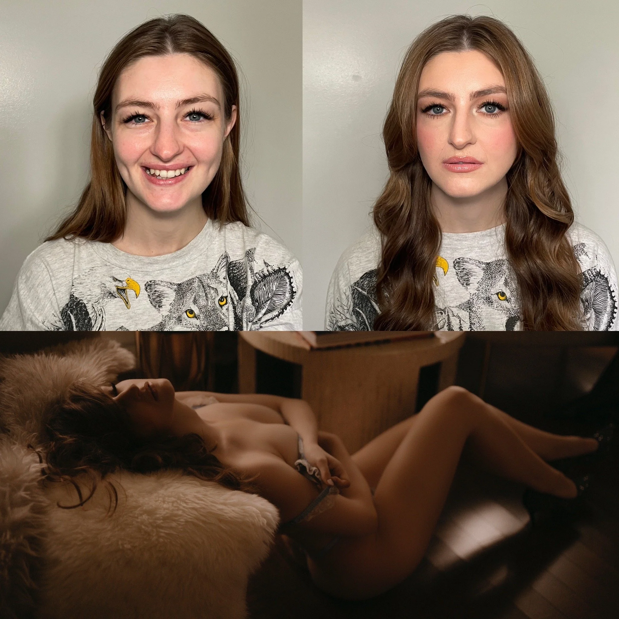 toronto boudoir studio showing professional makeup and hair