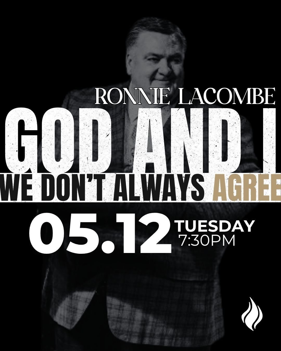 Join us May 12, at 7:30PM as Rev. Ronnie LaCombe preaches an inspiring message entitled, "GOD AND I, WE DON"T ALWAYS AGREE." 🎉 💫 

Looking forward to a move of God! 🙌

#srac #solidrocktulsa #apostolic #pentecostal #Tulsa #Glenpool #