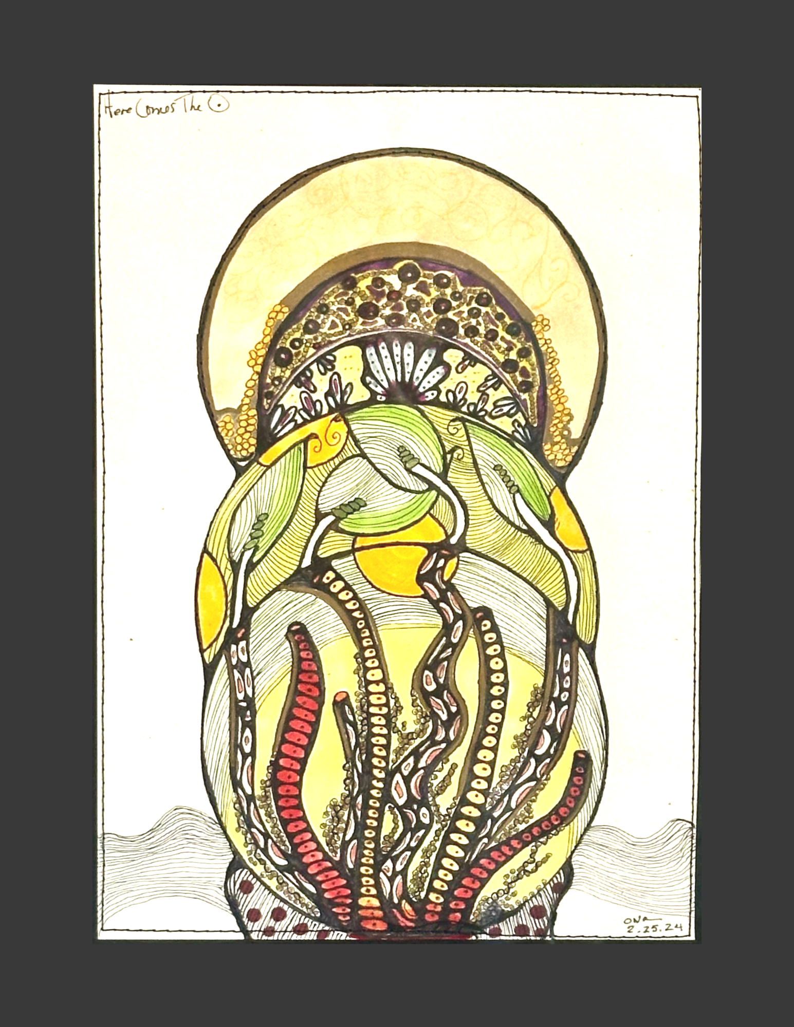 Here Comes the Sun 11 x 14 framed  $150