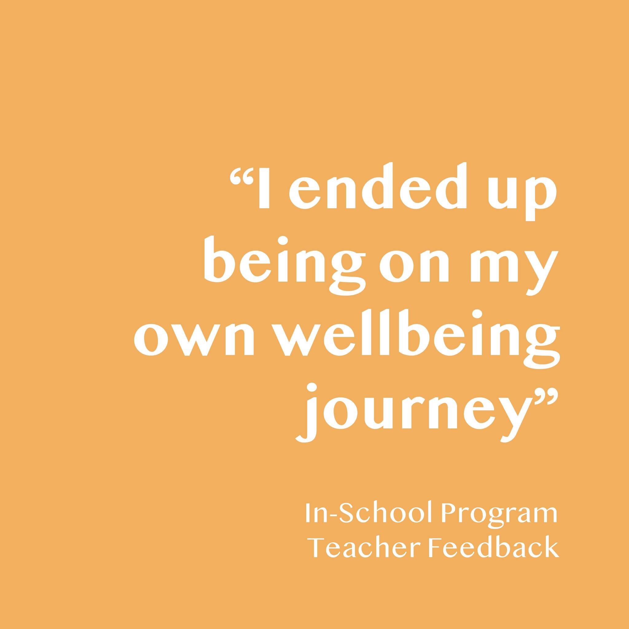 Hearing teachers also benefit from our In-School Program is everything. Our In-School Program provides teachers with simple to use resources and strategies for use in their classroom. Head to our website to learn more about the program and how to acc
