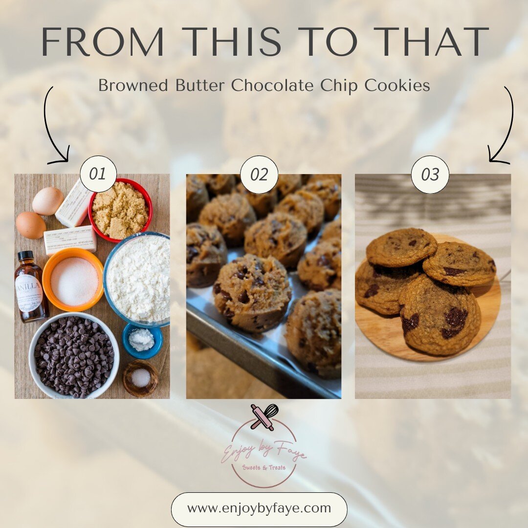 ✨ From This to That ✨

Get into our signature Brown Butter Chocolate Chip Cookies! They are soft, chewy, crisp on the edges. Taking top quality ingredients and transforming them into your favorite sweet treat is a passion and top priority for us. I p