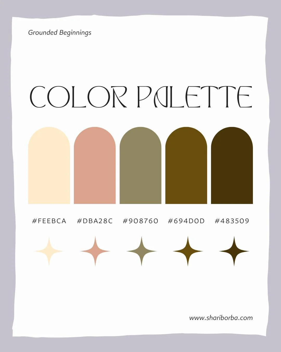 It&rsquo;s been a hot minute since I shared a color palette around here (July of 2025, oops), so I&rsquo;m making up for it today. Starting the year with a color palette that feels grounded and calm... I&rsquo;m calling this one Grounded Beginnings ?
