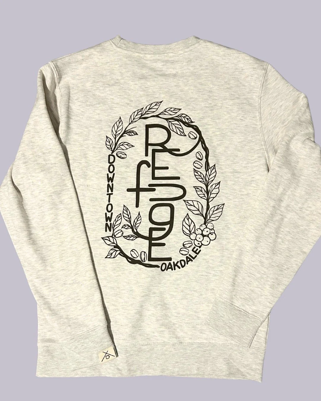 Hi friends! So excited to share this project for Refuge Coffee Oakdale&rsquo;s one year celebration this last month.🤍

The first photo is the actual sweatshirt with the design I illustrated, printed by the amazing team at @apparelgraphics , and it t