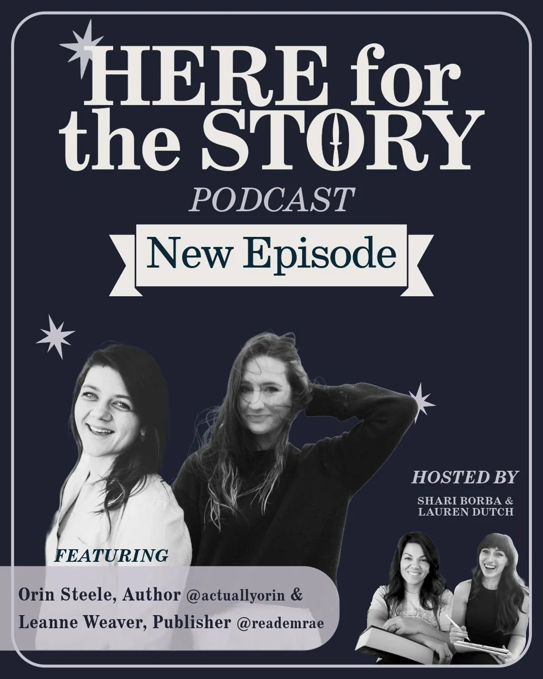 🎙️ New episode is live!

We&rsquo;re so excited to share this conversation with Orin Steele (@actuallyorin ), author of By Blood, Shadow, and Fire (her debut novel releasing April 28th!) and Leanne Weaver from Emrae Publishing (@reademrae ) 🤍

Frie