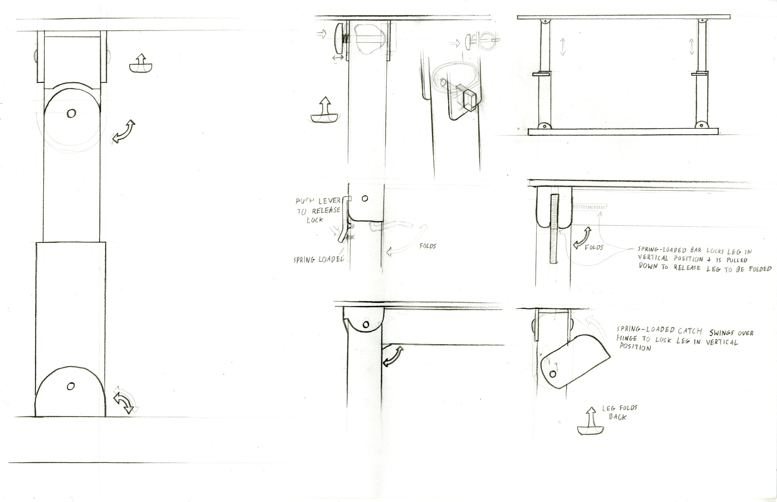 More tilt and folding mechanisms