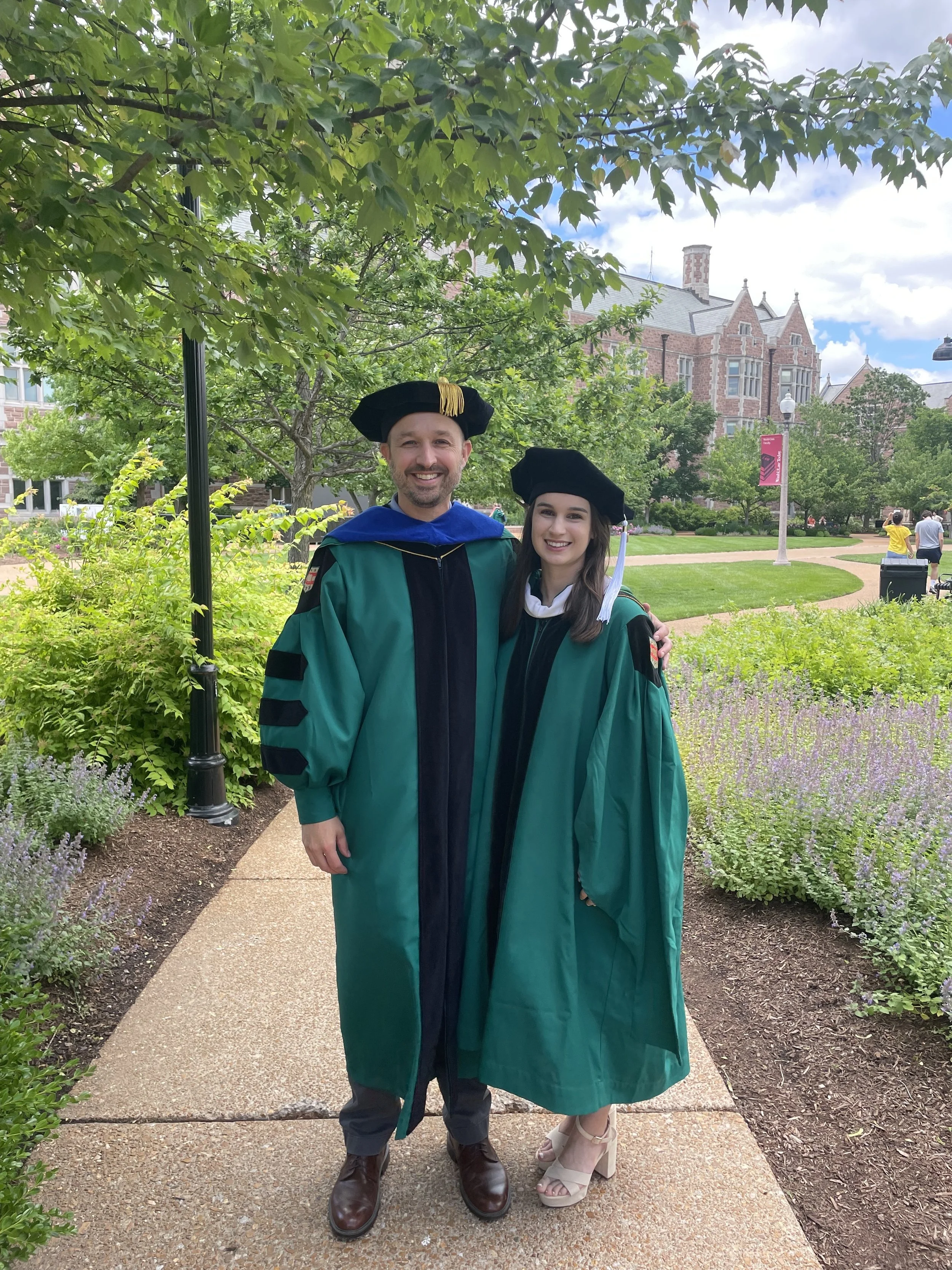 Rachel received her M.A. in Education in 2023, and is pictured with her mentor, Dr. Andrew Butler. 
