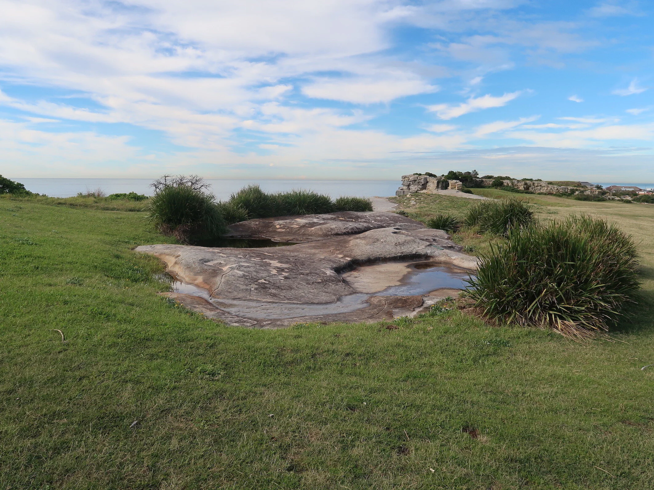 Carvings in the sandstone at WIlliams Park Bondi