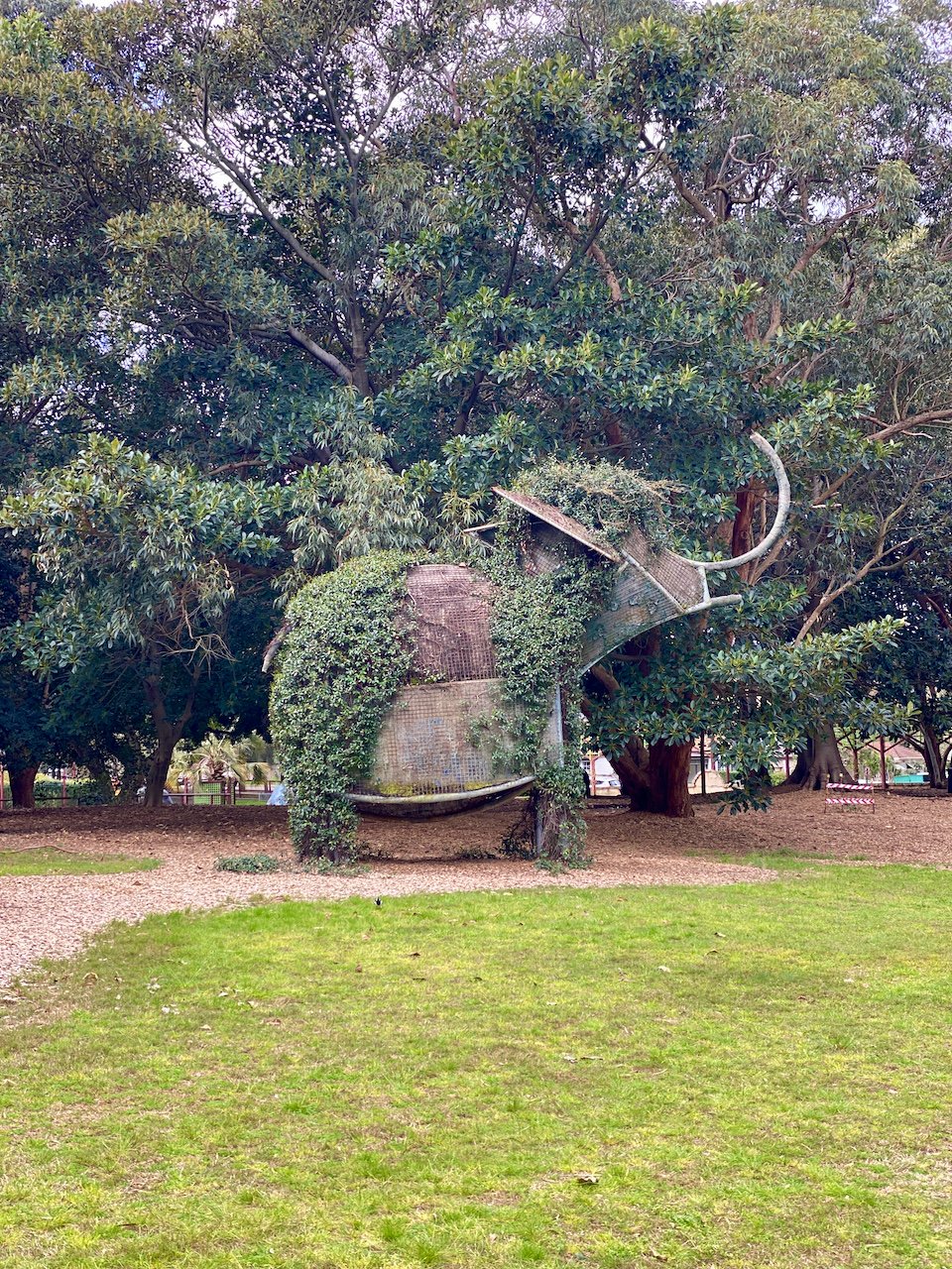 Elephant topiary in the park
