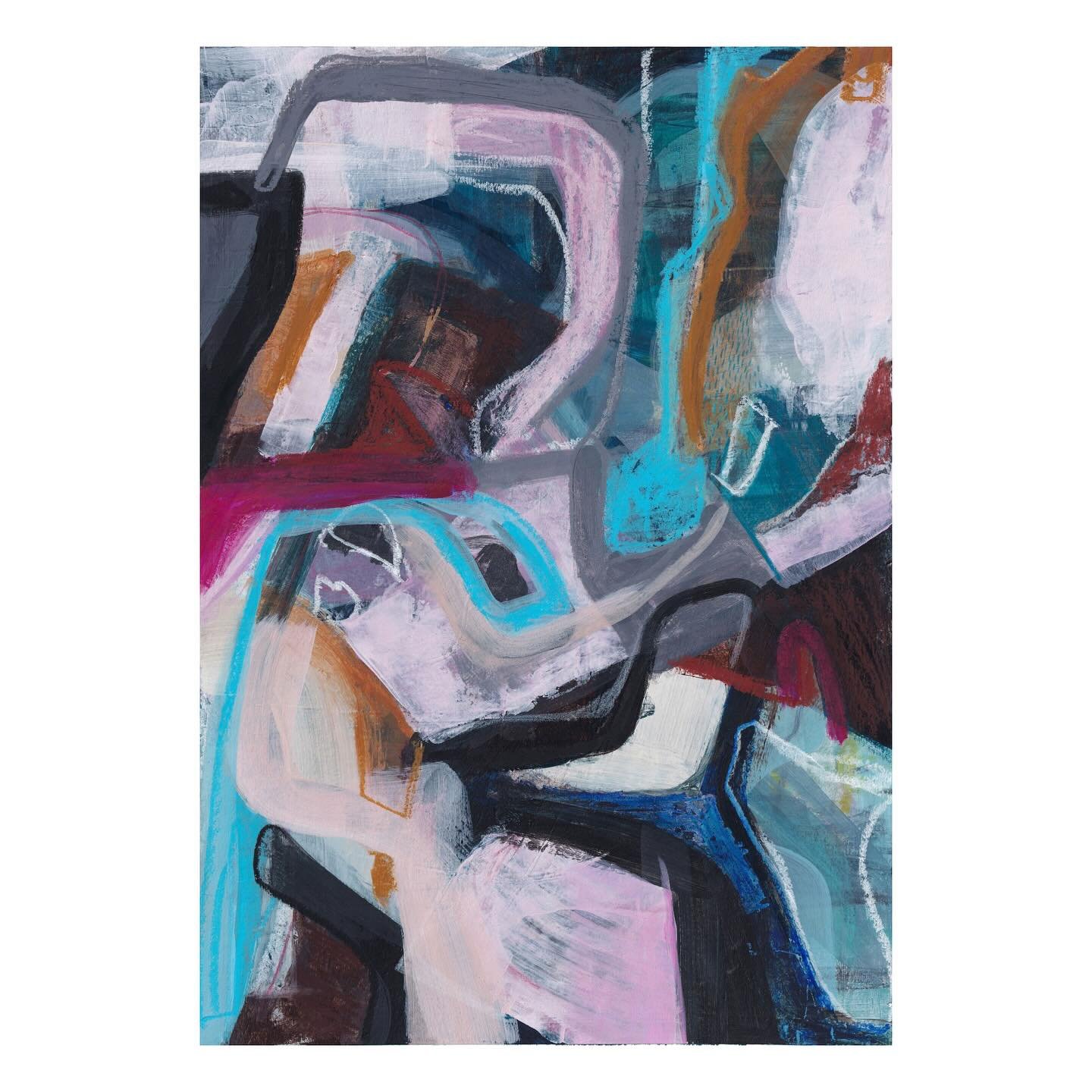 Another mixed media piece fresh off the easel
layered with oil pastels, acrylics, pencil, and Posca for that extra depth and texture. 
I love the way these materials interact, creating unexpected moments of contrast and harmony.

Art is all about exp