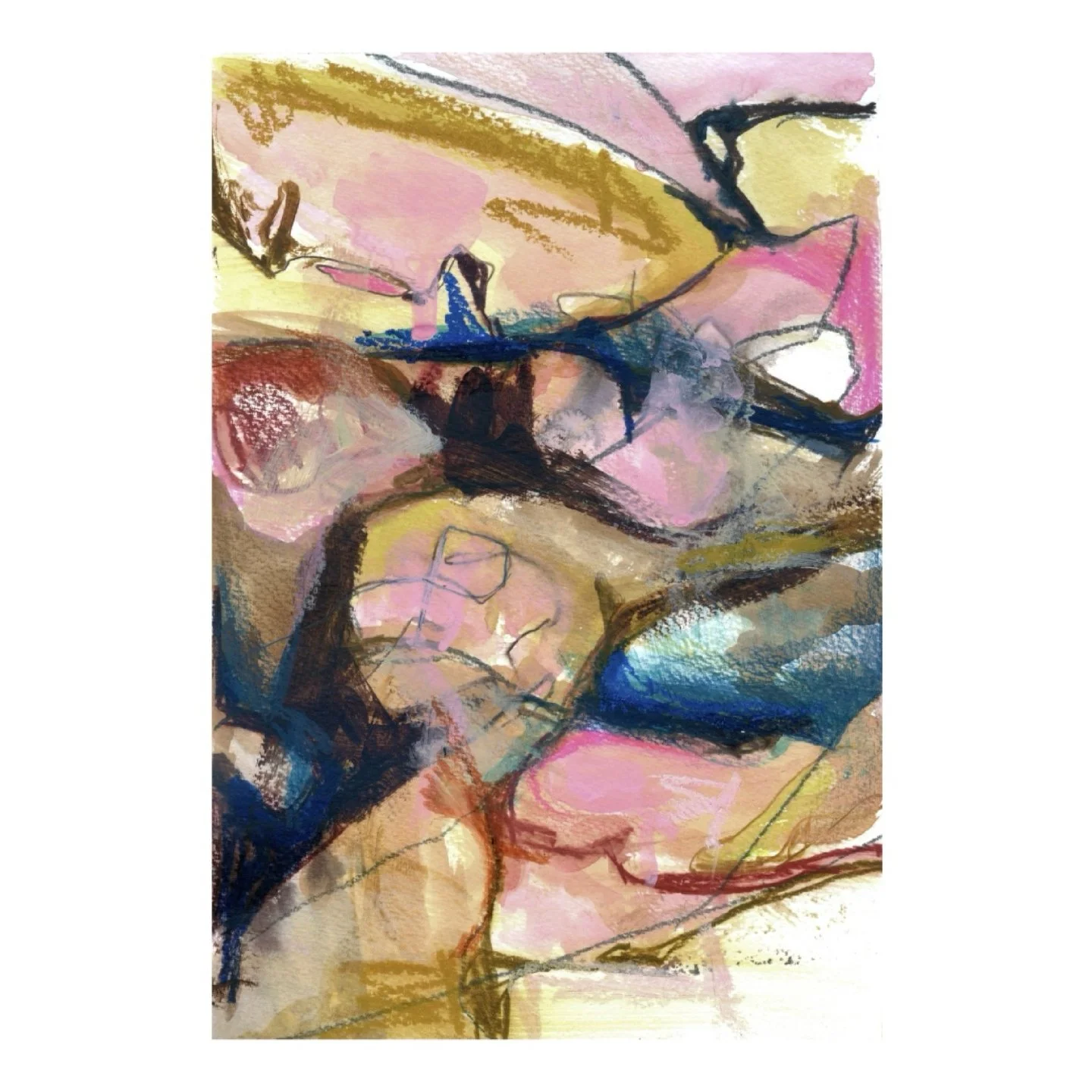 This drawing was inspired by the sandstone cliffs at the National Park - layered weathered, and full of quiet details.
Each layer in this piece is a response to those textures. Soft washes, rough lines, built slowly over time- just like a landscape.
