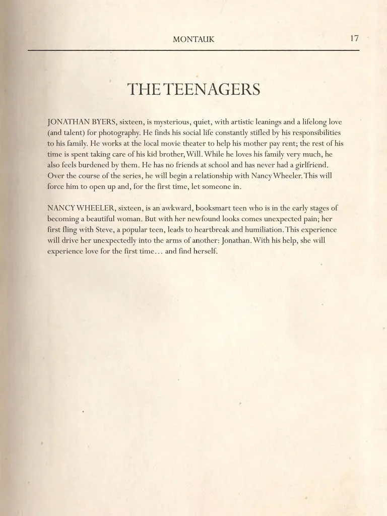 Stranger Things Series Bible Pitch Deck