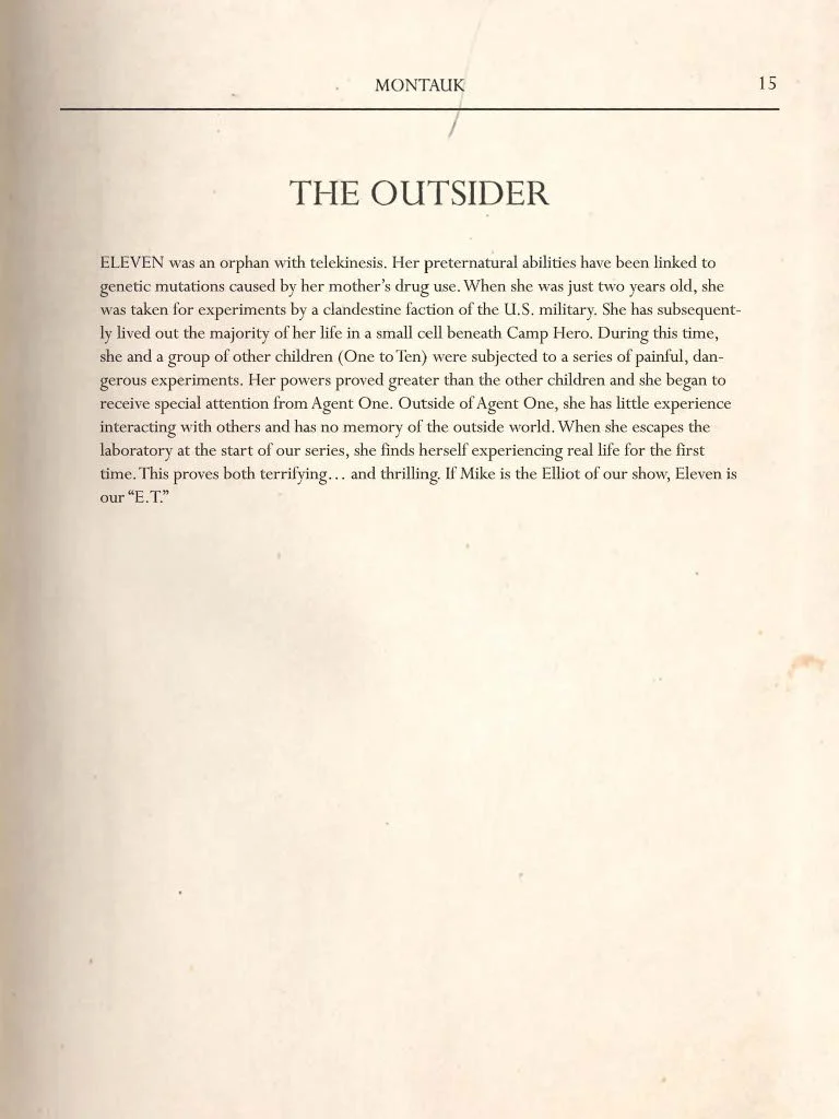 Stranger Things Series Bible Pitch Deck