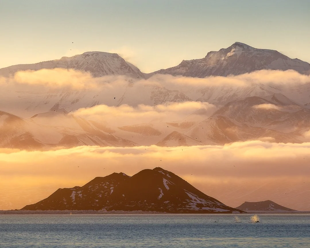 Warm Ice: My Journey to the Ross Sea.

I arrived expecting cold. Not just physical cold &mdash; a particular visual cold. An Antarctica of white and grey.

The Ross Sea had other ideas.

What I found was gold settling across volcanic peaks in McMurdo