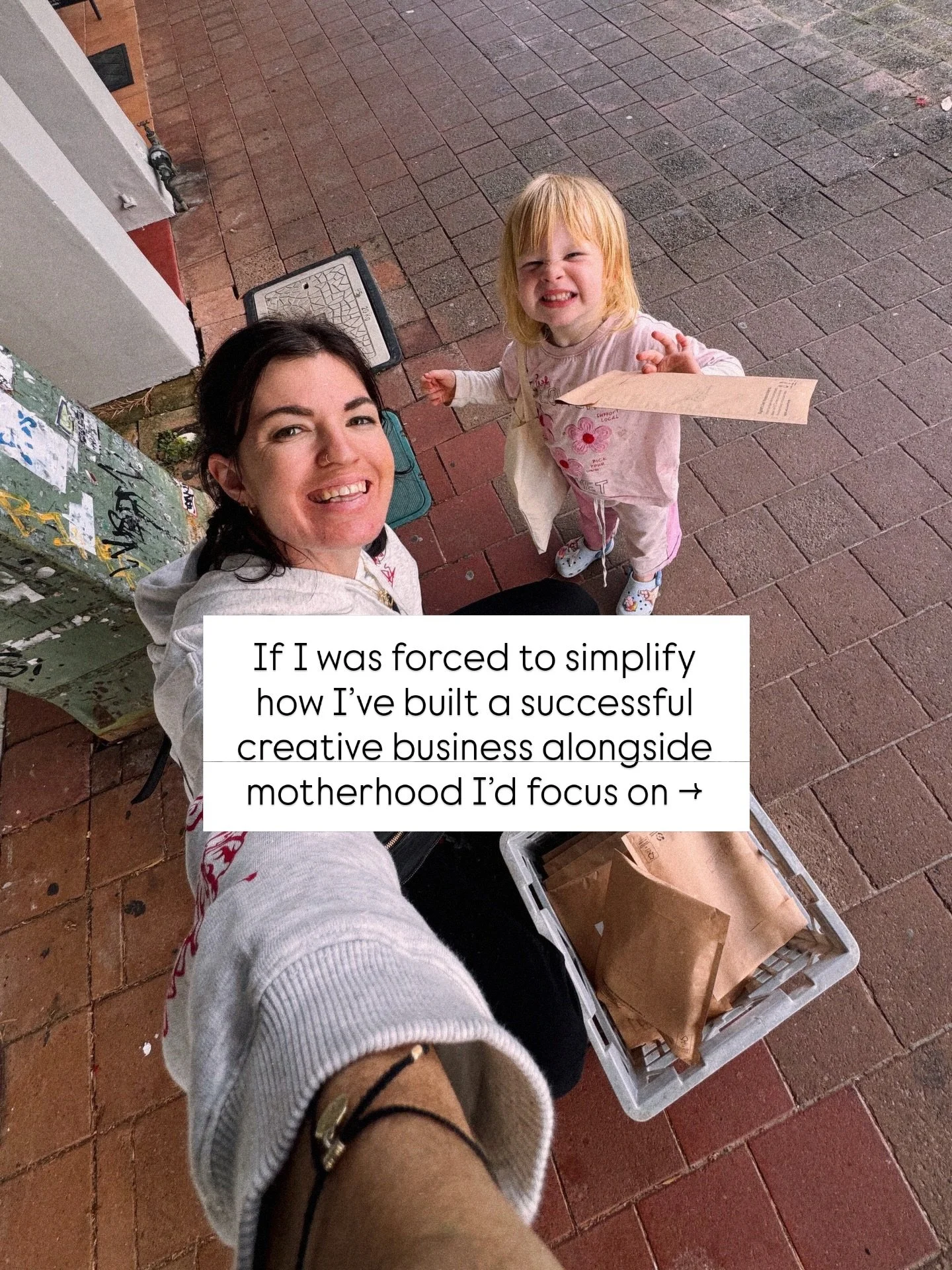 My list for the Mumma&rsquo;s who want to build a creative business in early motherhood without compromising on the quality of either: 

1. Involve your kids how you can so the two don&rsquo;t feel two separate &mdash; especially in early motherhood 