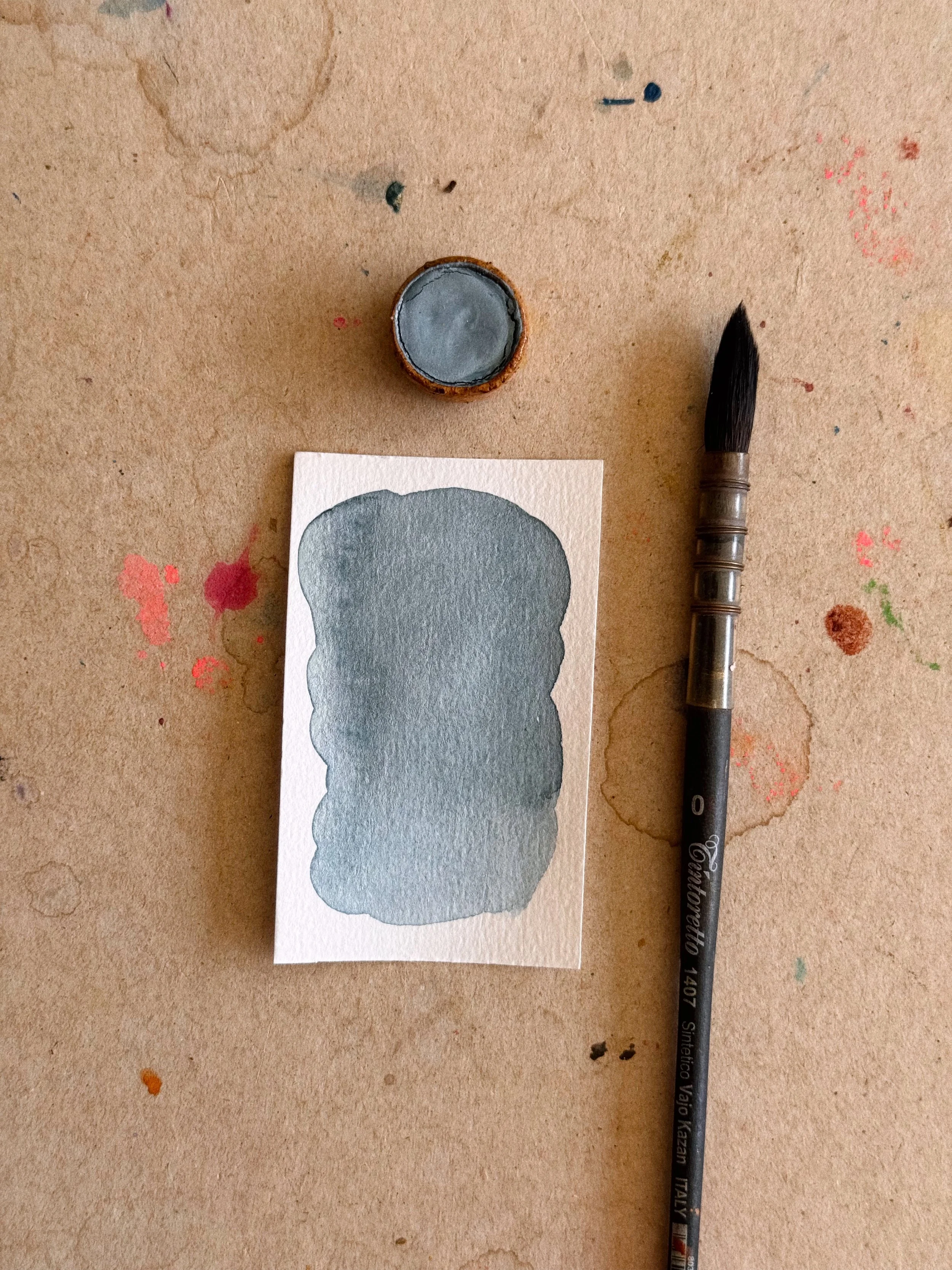 Single Ceramic Pan of Colour Space Green