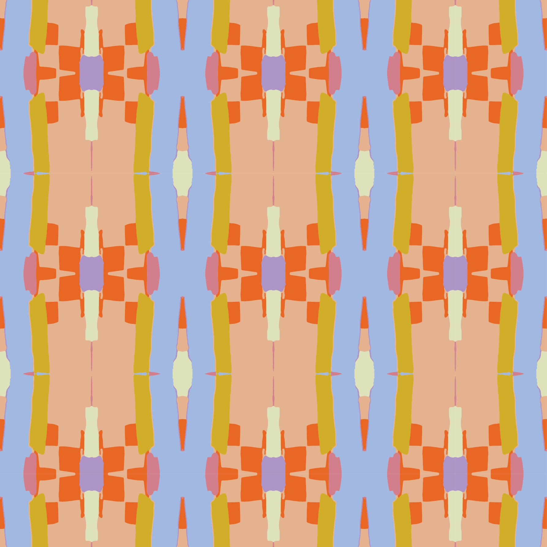 Ikat Geometric - Peach