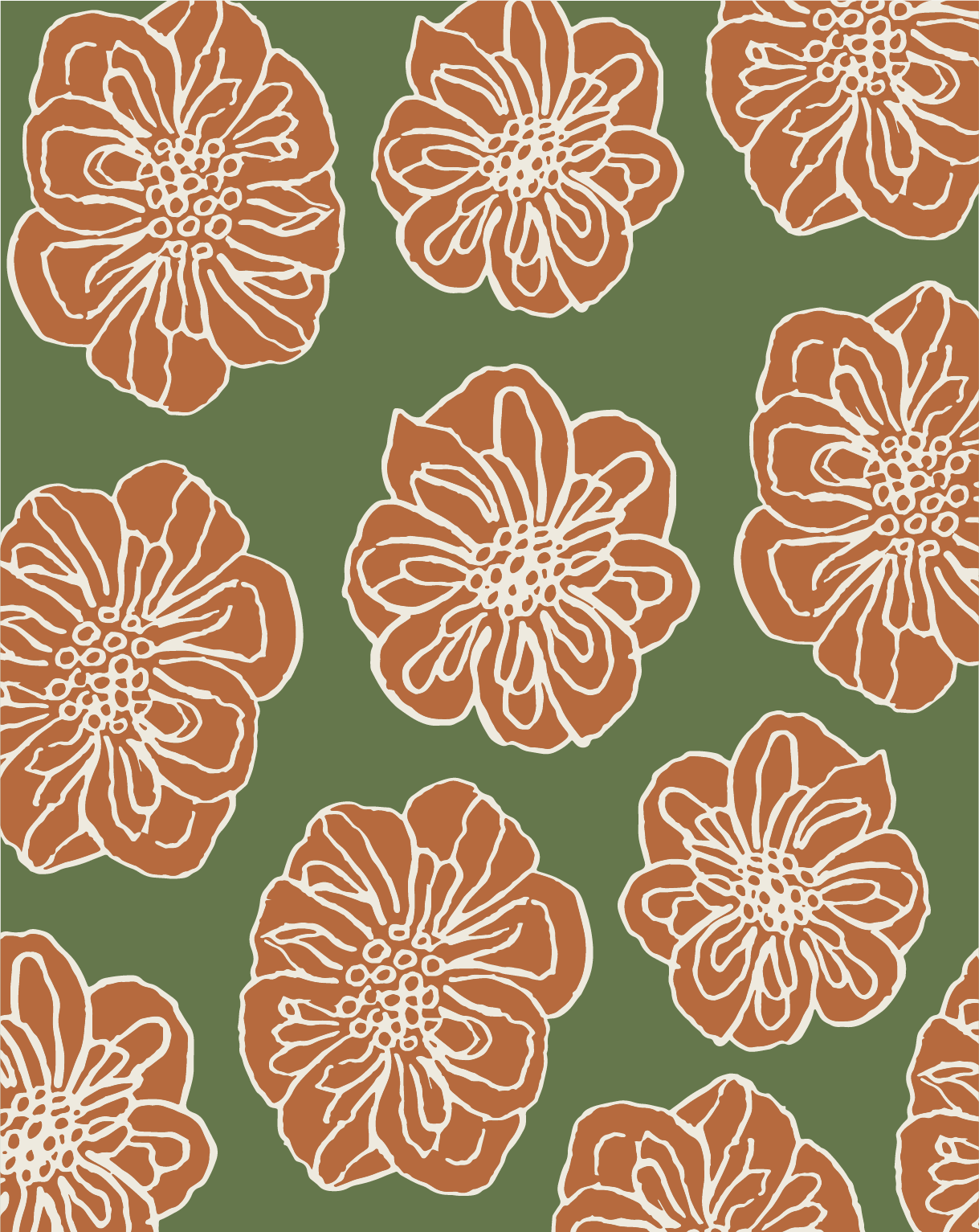 Summer Floral - Green
