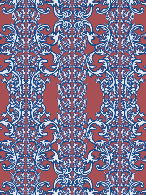 Baroque Column - Dusty Red