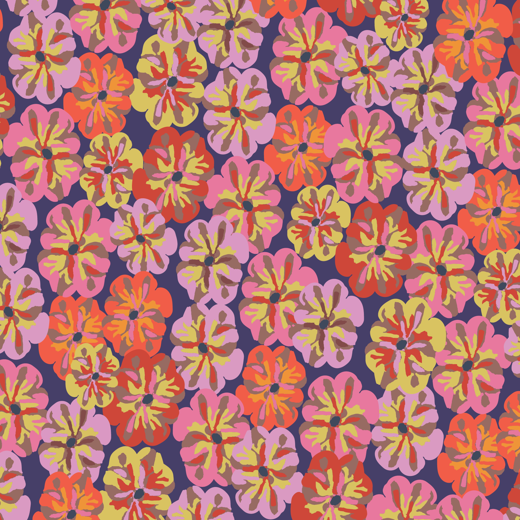 Floral Pansy - Deep Purple