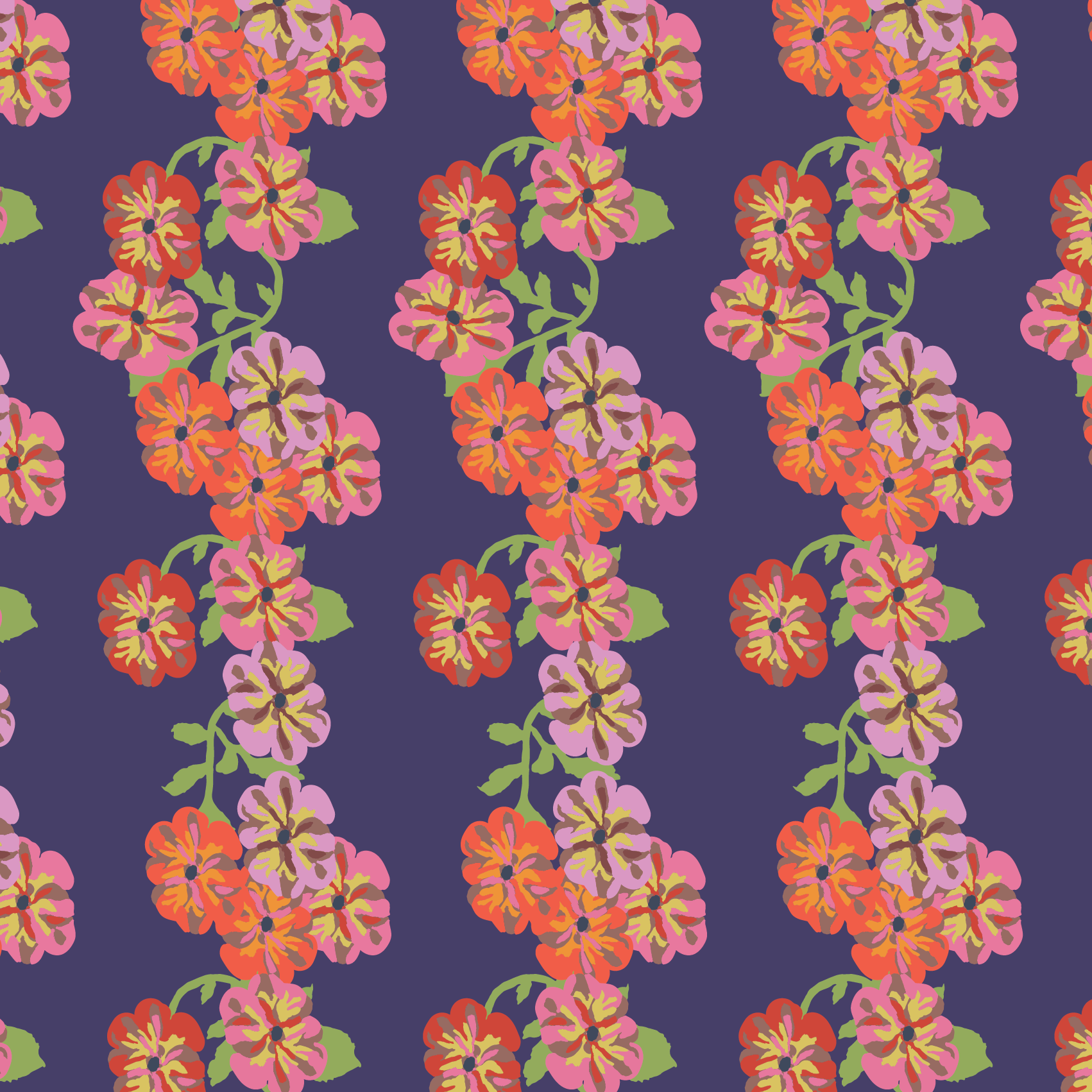 Floral Blossom - Deep Purple