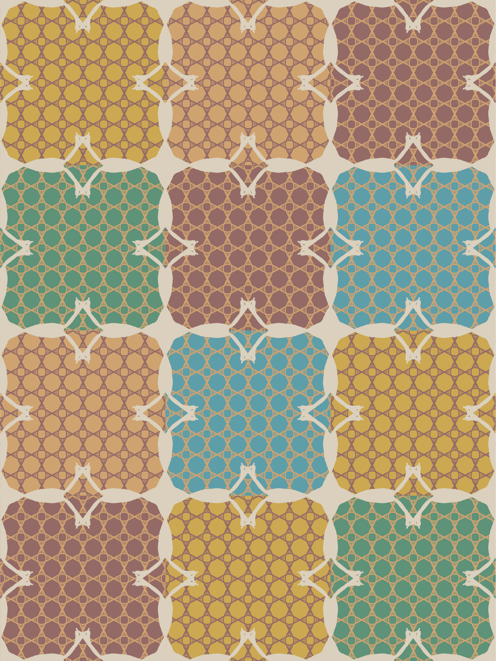 Flair - Lace Geometric Ivory Multi