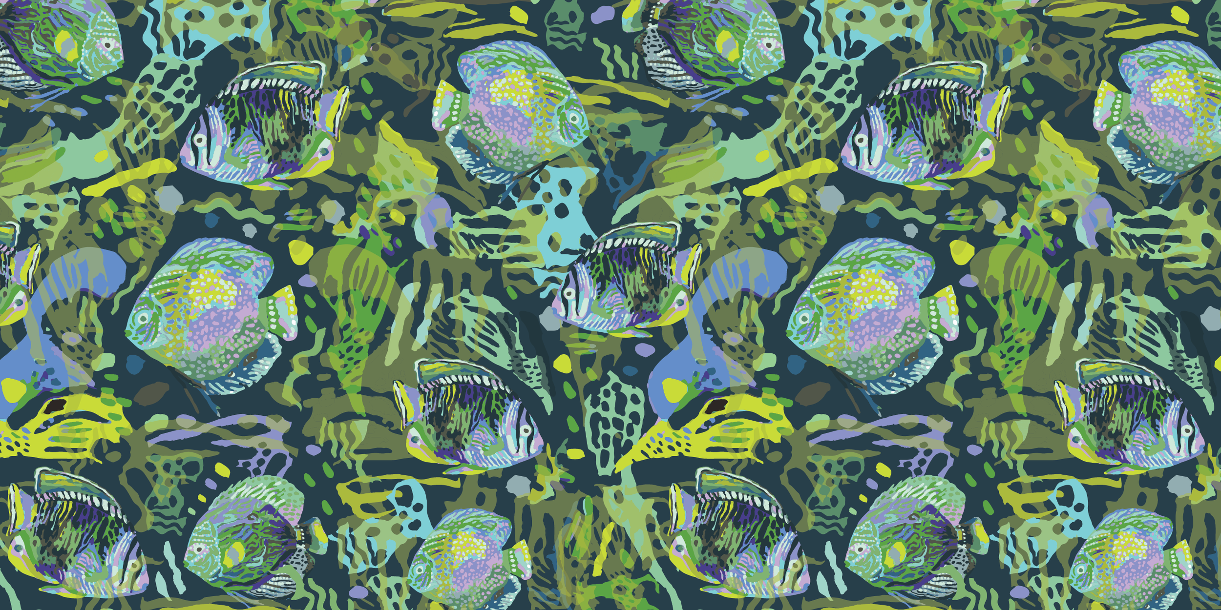 Happy Fish - Water Blue
