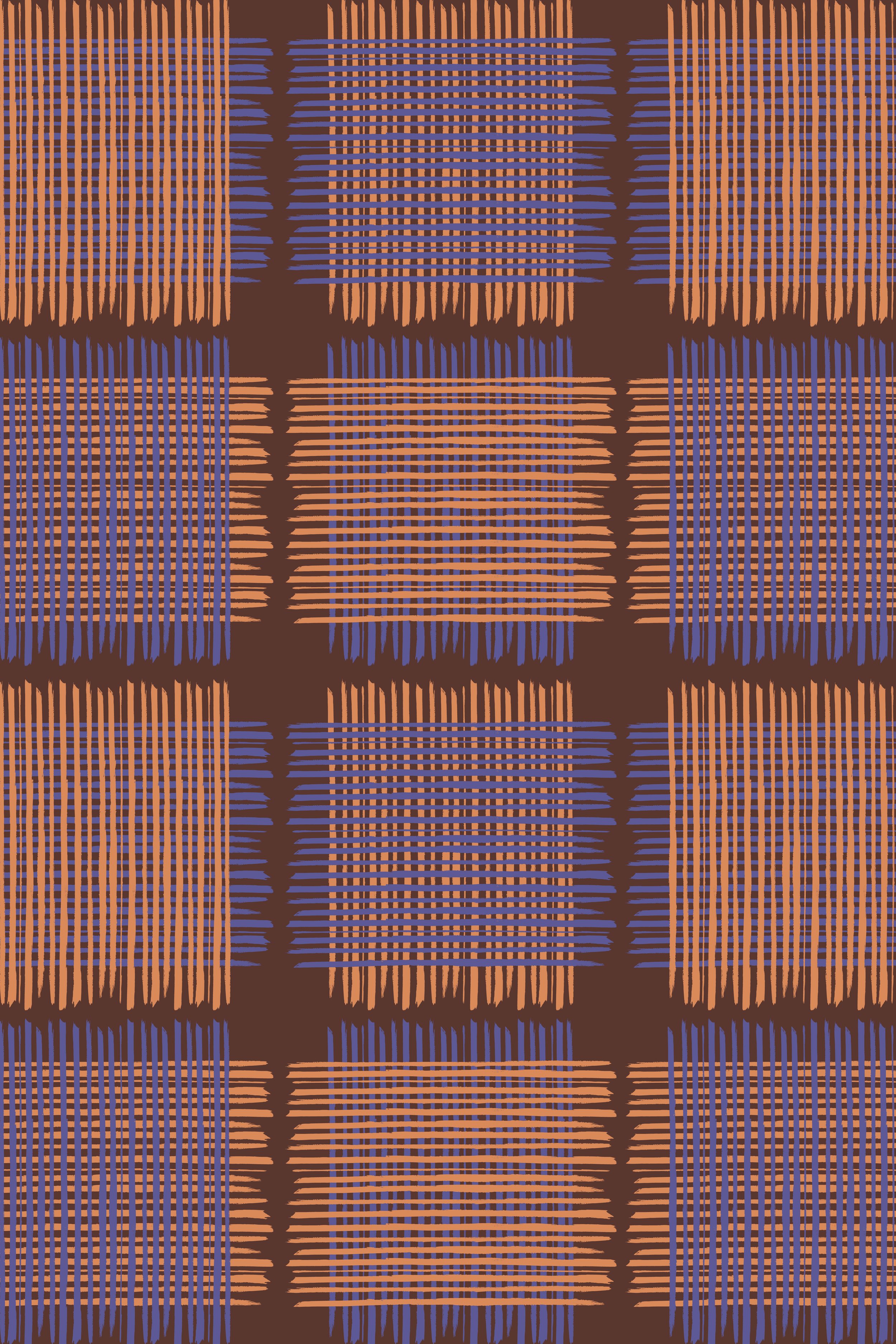 Cross Hatch - Apricot Brown