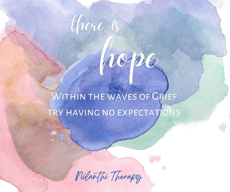 Grief is like waves in the ocean .. 
It comes and goes 
Sometimes we can feel like we are drowning , sometimes riding the waves and other times numb to it all 
All these are normal human responses and are all OK 
We can be our harshest critic, often 