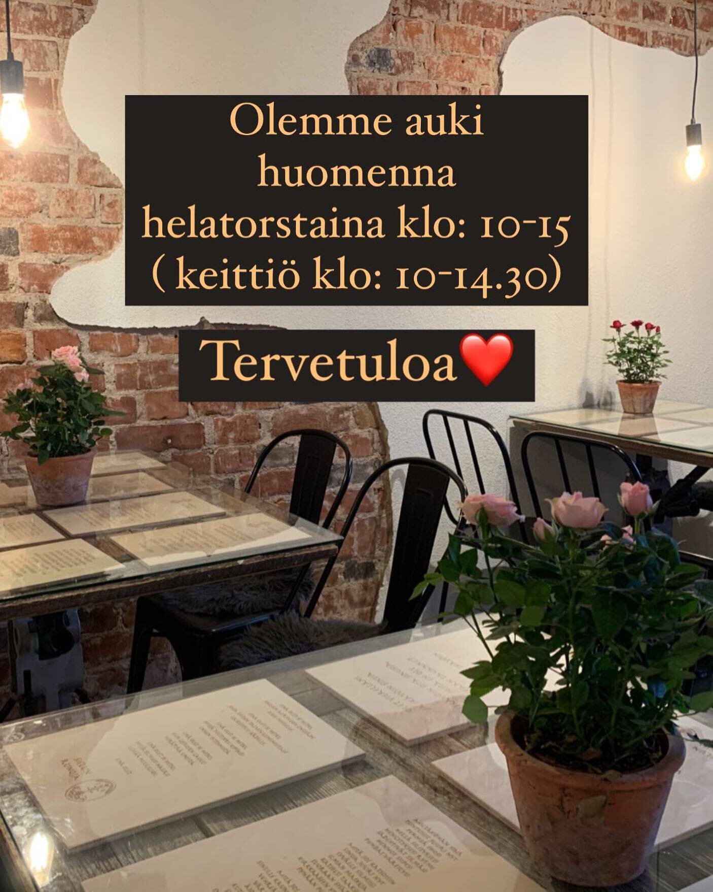 Olemme auki huomenna helatorstaina klo: 10-15!

Keitti&ouml; on auki klo: 14.30 asti!

Tervetuloa❤️

#cafeprassen #cafeprassenrauma #kahvilarauma #rauma #rakastunutraumaan