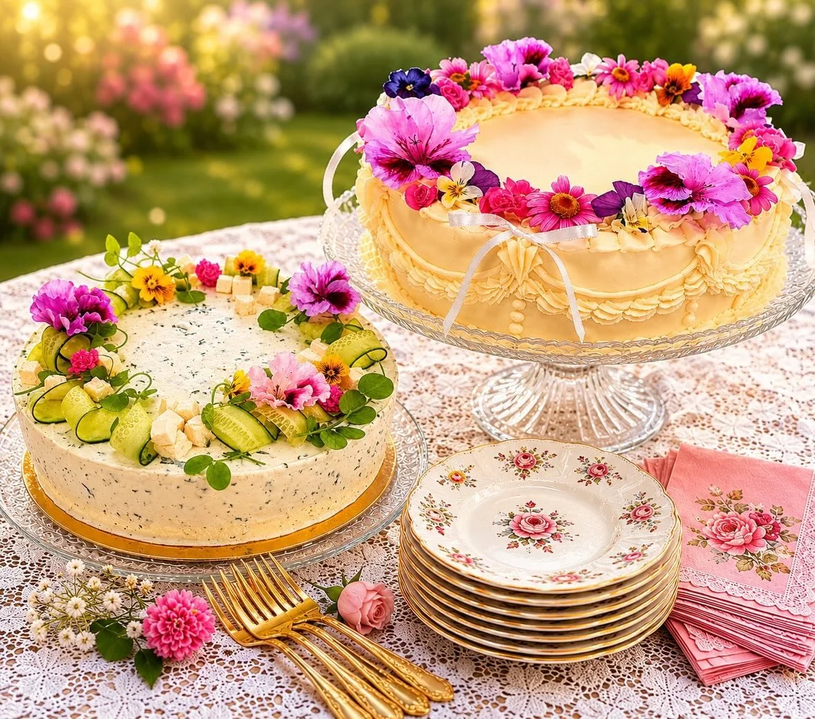 Kes&auml;n juhlat l&auml;hestyv&auml;t ☀️🌸
Olisiko n&auml;ist&auml; kes&auml;isist&auml; kukkakakuista koristamaan sinun juhlap&ouml;yt&auml;&auml;si?

Juhlava vintagekakku sis&auml;lt&auml;&auml; herkullisen mansikkamoussen. valittavana my&ouml;s m