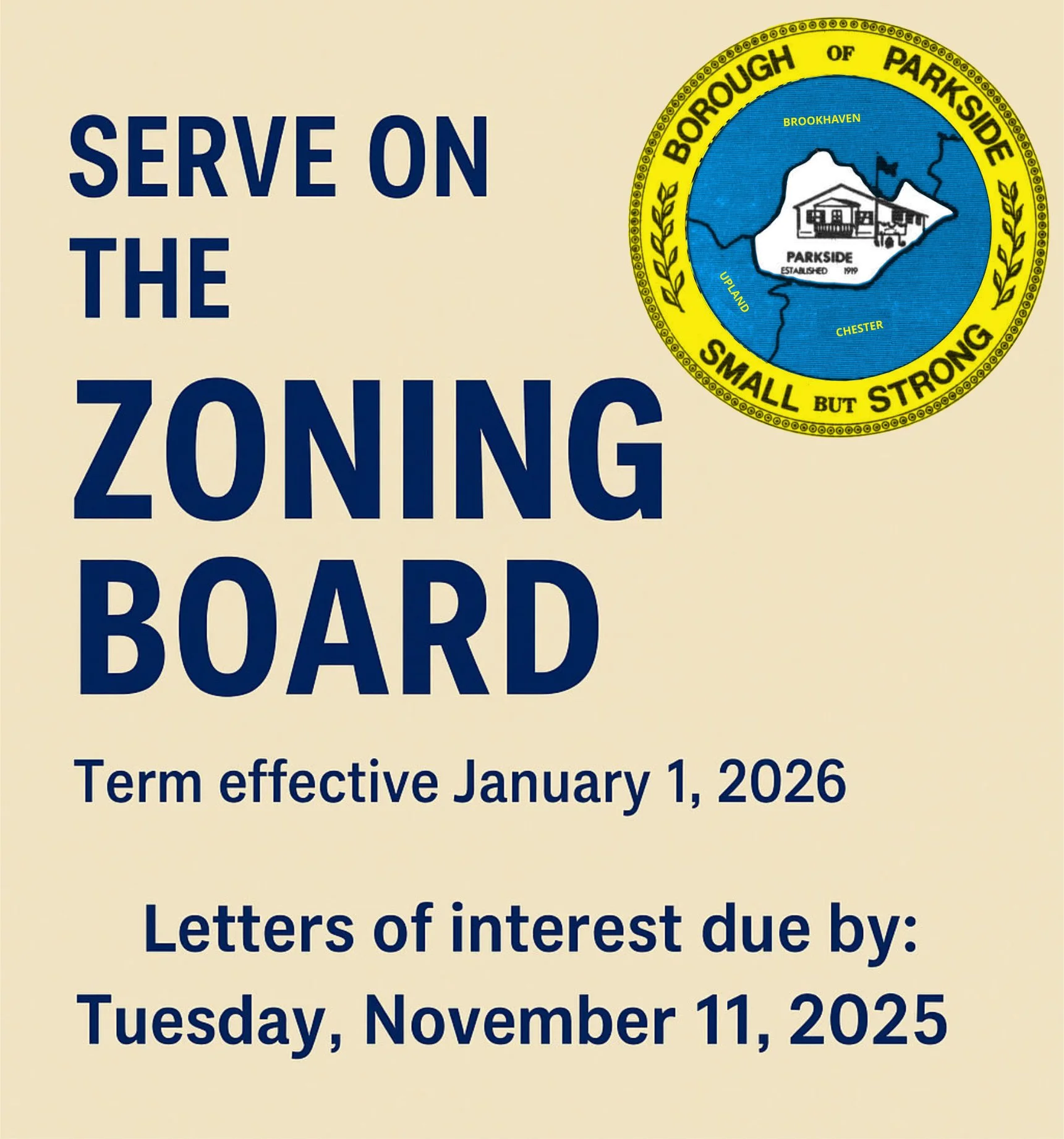 📢 𝐆𝐞𝐭 𝐈𝐧𝐯𝐨𝐥𝐯𝐞𝐝 𝐢𝐧 𝐘𝐨𝐮𝐫 𝐂𝐨𝐦𝐦𝐮𝐧𝐢𝐭𝐲! 🏡
𝐏𝐚𝐫𝐤𝐬𝐢𝐝𝐞 𝐁𝐨𝐫𝐨𝐮𝐠𝐡 𝐂𝐨𝐮𝐧𝐜𝐢𝐥 is currently seeking 𝐫𝐞𝐬𝐢𝐝𝐞𝐧𝐭𝐬 𝐭𝐨 𝐟𝐢𝐥𝐥 𝐯𝐚𝐜𝐚𝐧𝐜𝐢𝐞𝐬 𝐨𝐧 𝐭𝐡𝐞 𝐙𝐨𝐧𝐢𝐧𝐠 𝐁𝐨𝐚𝐫𝐝. This is a great opportunity