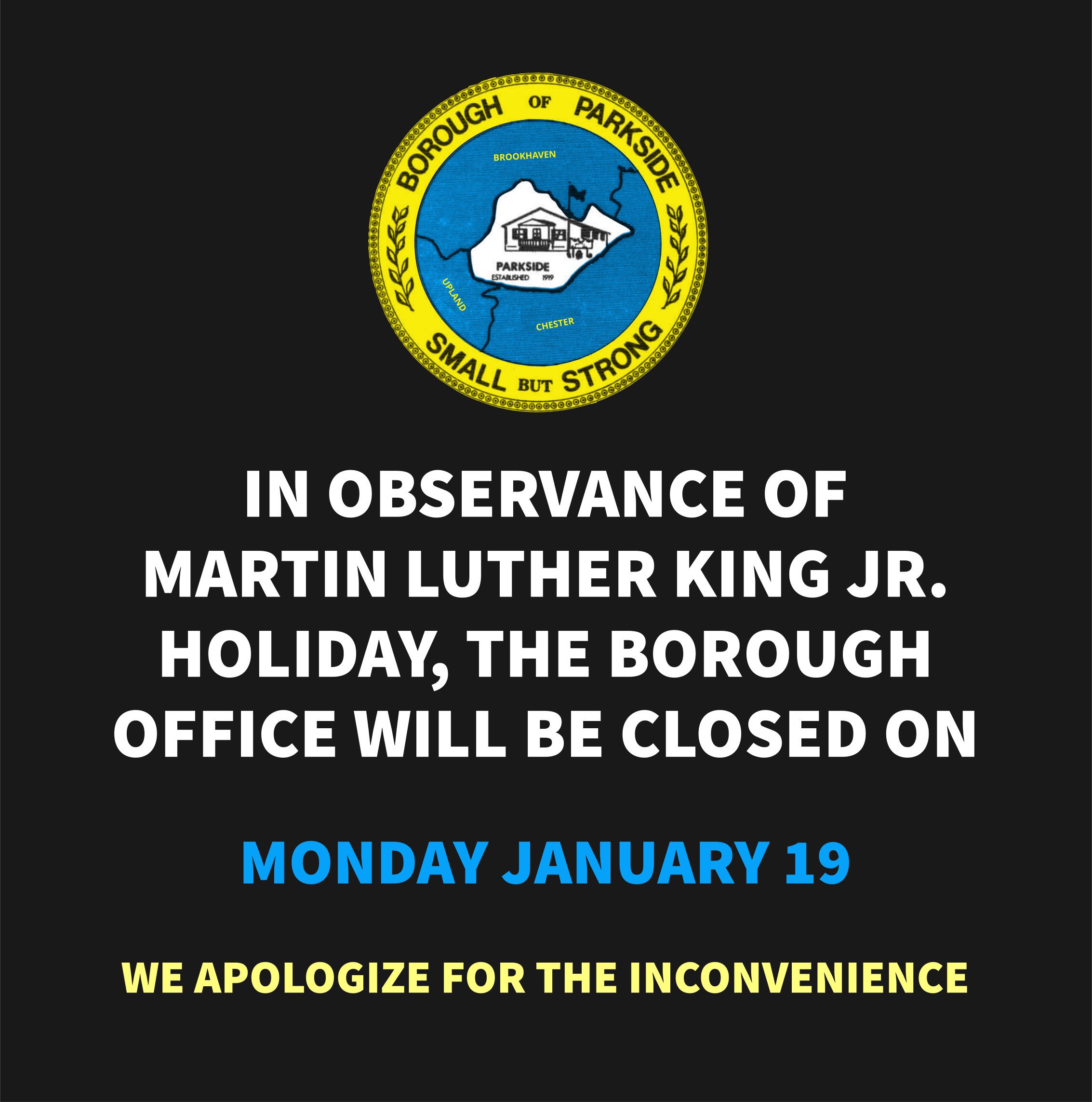 Borough Office Closed