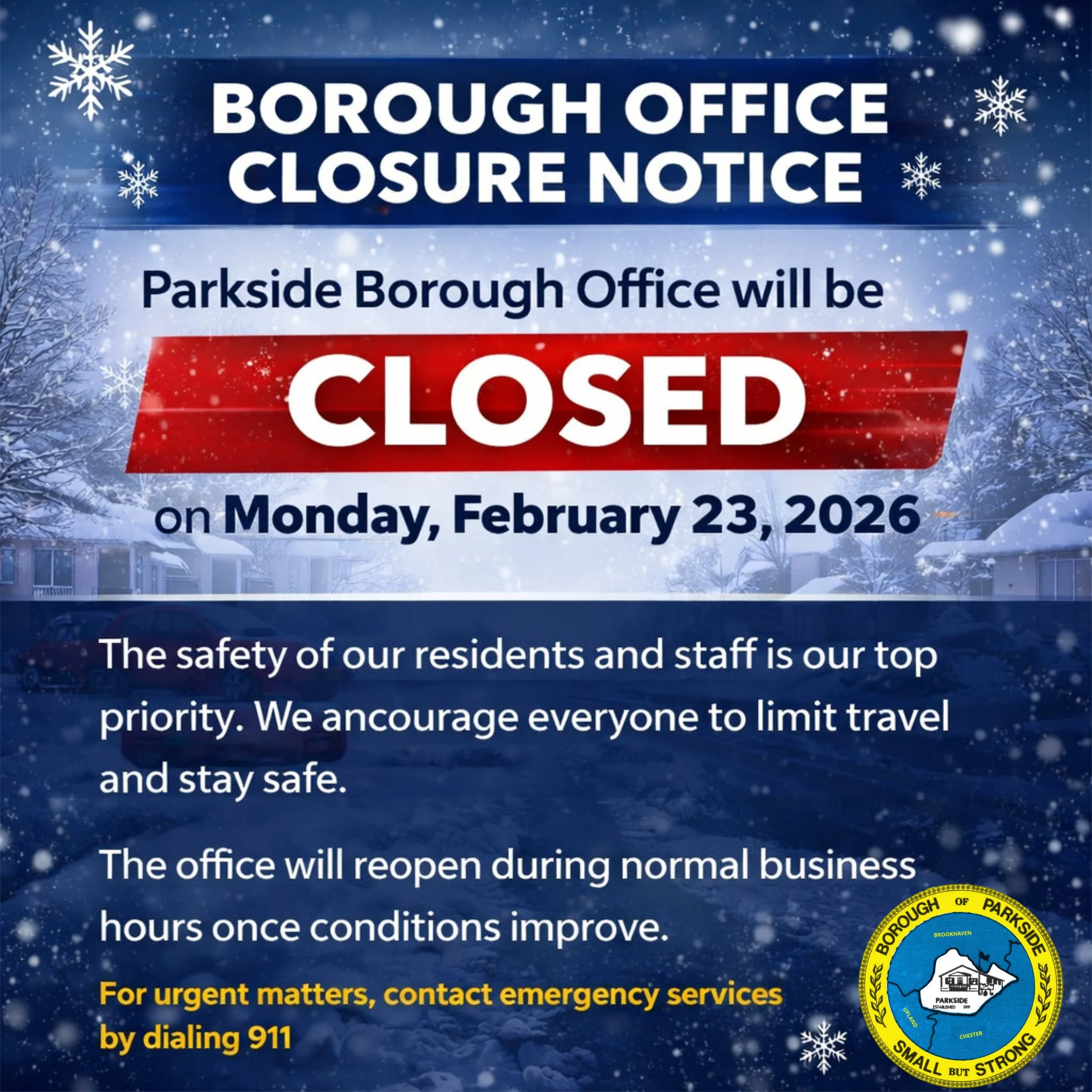 Borough Office Closed