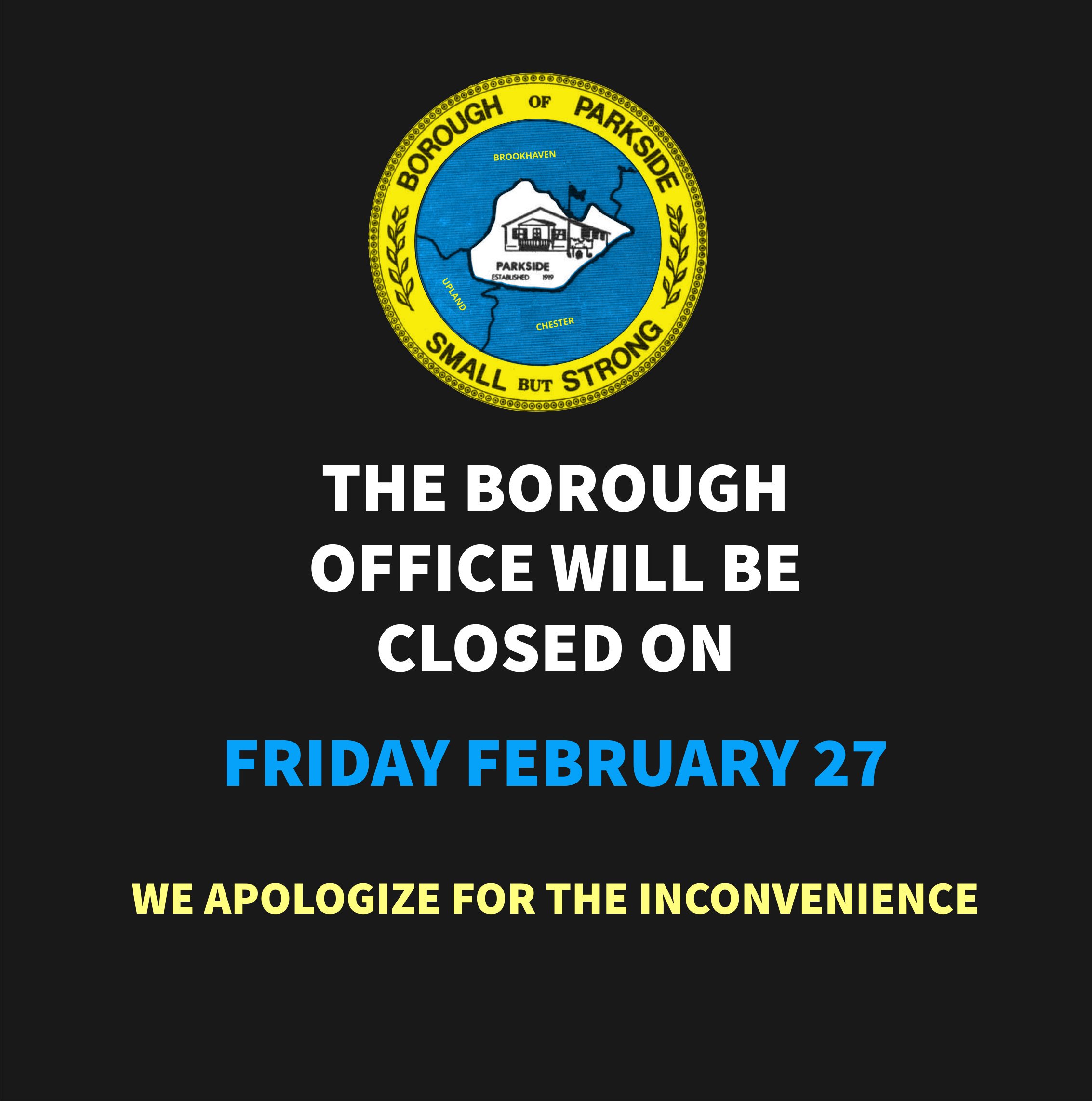 Borough Office Closed